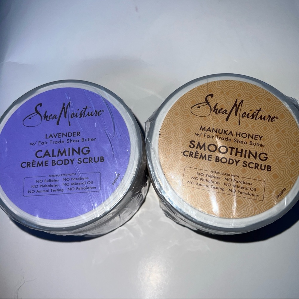 Set of 2. SheaMoisture Body Scrub Set - Lavender and Manuka Honey